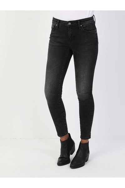 Colin's Super Slim Fit Mid Waist Narrow Leg Women's Gray Jean Trousers