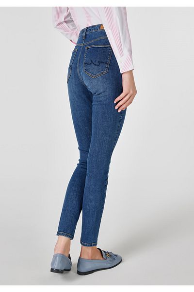 Colin's 759 Pantaloni blugi de damă Lara cu talie mijlocie, picior subțire, super slim, albastru, Cl 1048741