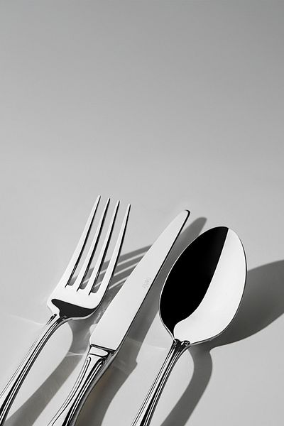 Nehir Lalezar Plain - 89 Pieces Leather Spoon knife Set for 12 People
