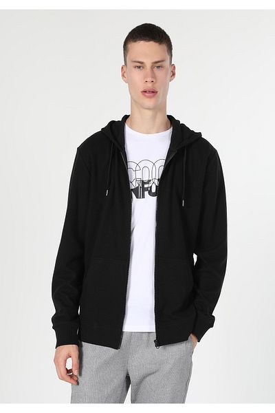 Colin's Regular Fit Men's Black Sweatshirt