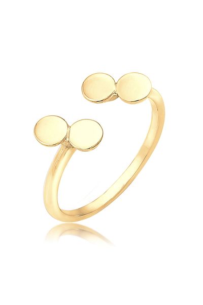 ELLI Ring Circular Geo Trend Adjustable 925 Sterling Silver