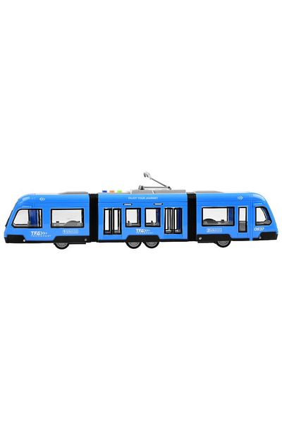 indiggo Tram with sounds and lights, Plastic, 45 x 10 x 6 cm, Blue/Black
