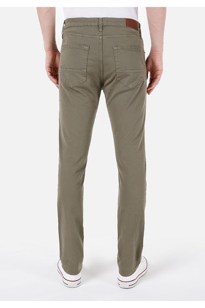 Colin's Straight Fit Low Waist Straight Leg Men's Green Trousers