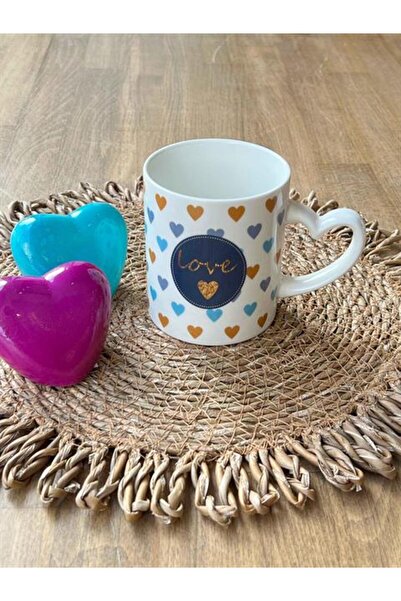 ROSSEV White Porcelain Heart Mix Mug