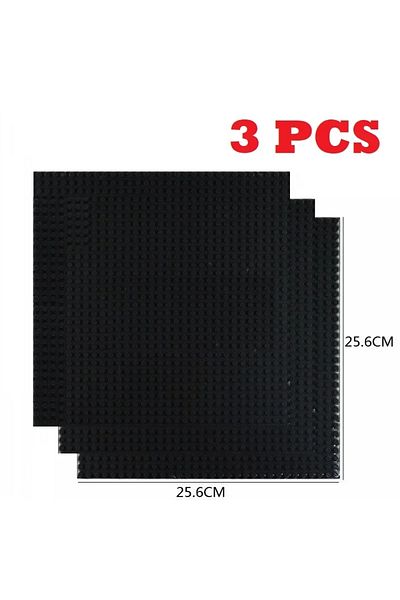 Choice 32x32 Black 3pcs Classic Base Plates Blocks 32x32 32x16 Dots Abs Plastic Building Baseplates Bricks