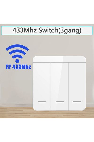 GGBEE 3gang Switch Wireless Light Wall Switch Relay Receiver Rf 433mhz 1/2/3gang Panel Switch Remote Contr