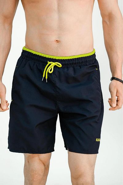 Oksit Ανδρικό μαγιό Alvise Slim Fit Βασικό ανδρικό μαγιό με ρίγες με λεπτομέρεια χρώματος μέσης