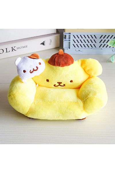 Miniso 01 Labubu Doll Mini Sofa With Storage Bag Kawaii 17cm V1 V2 Labubu Transparent Crossbody Bag Cute Pl