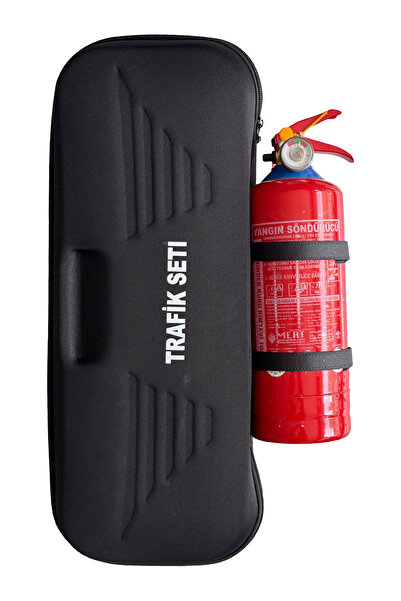 Bilgeden Gri Ekonomik Eva Trafik Seti Ve 1 Kg Yangın Tüpü 4 Yıl Tüvtürk Onaylı Araç Trafik & İlk Yardım Seti