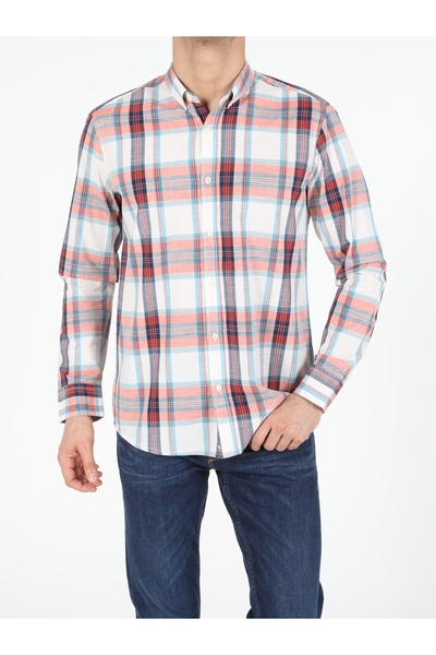 Colin's Regular Fit Shirt Neck Erkek Turuncu Uzun Kol Gömlek