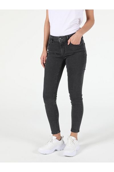 Colin's Super Slim Fit Mid Waist Narrow Leg Women's Denim Jean Trousers