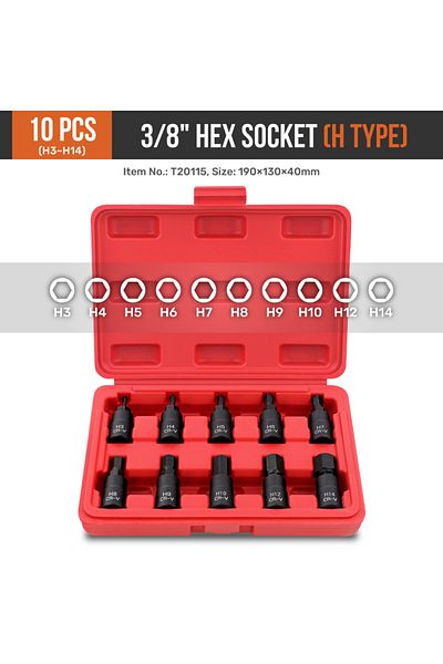 Choice H3-h14 Chrome Vanadium Alloy Steel Hexagonal Socket Set Torx Tool Socket Head Applicable To Manual W