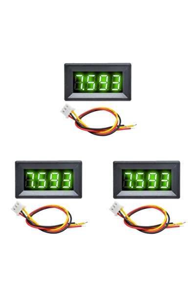 Choice أخضر - 3 قطع 3 قطع/قطعة واحدة شاشة LCD رقمية أداة قياس الجهد تيار مستم...