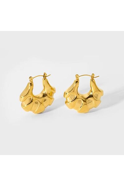 Siya Silver Tarnish Free Steel Vintage Hoop Earrings