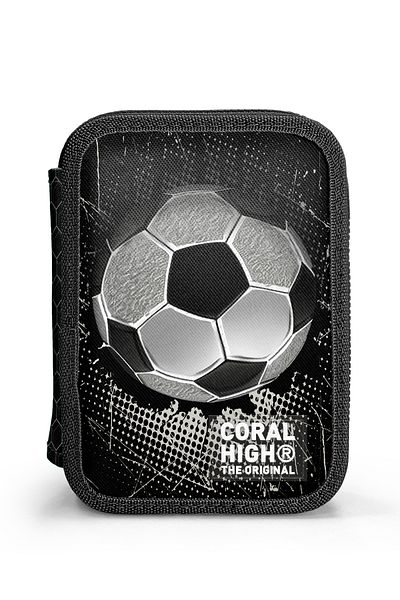 Coral High Παιδική τσάντα μολυβιού διπλής στρώσης με σχέδιο ποδοσφαίρου 11153