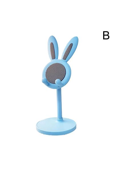 Choice Sky Blue Cute Cartoon Bunny Phone Stand - Adjustable & Compatible With Iphone, Kindle, Ipad, Switch,