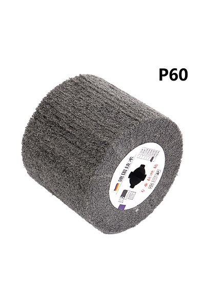 Choice P60 A 100*120mm Polishing Drum Burnishing Wheel Metal Nylon Wire Polish Brush Roller Burnishing Tool
