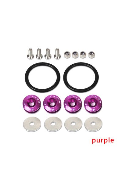 Choice Purple Jdm Quick Release Fasteners Are Ideal For Front Bumpers, Rear Bumpers, And Trunk / Hatch Lids