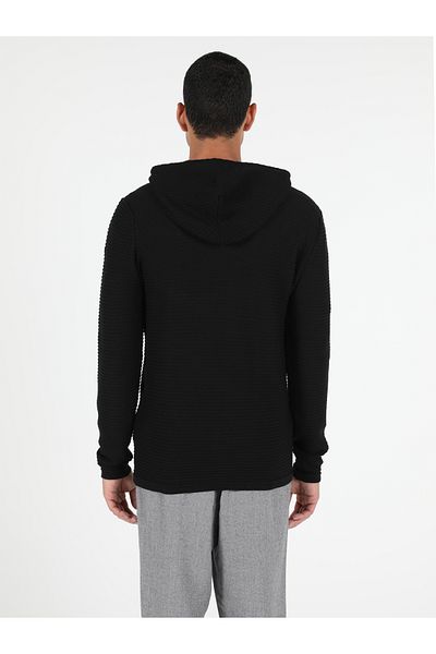 Colin's Black Slim Fit Men's Cardigan - Cl 1050730