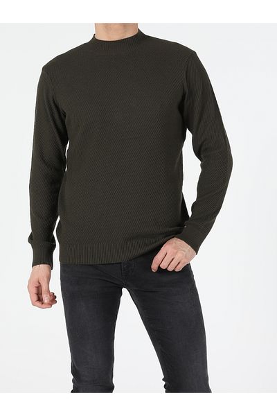 Colin's Regular Fit Half Turtleneck Men's Green Sweater
