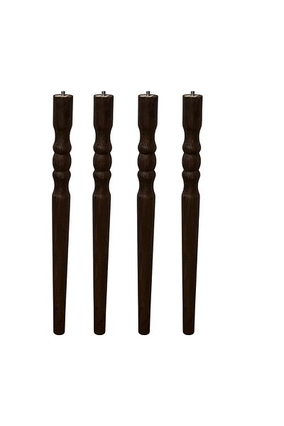 HAMADEX 49 Cm Stejar închis lemn strung Mobilier Picior măsuță de cafea, puf, scaun Unitate TV Noptieră, aparate șuruburi