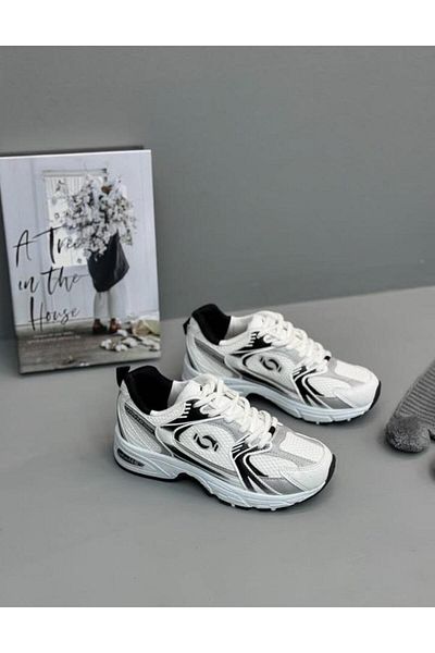 DİVA Diva White Black Women's Casual Sneakers