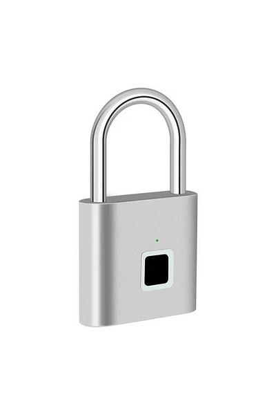 Choice Silver Keyless Smart Usb Charging Fingerprint Lock Smart Padlock Waterproof Door Lock 0.3sec Unlock