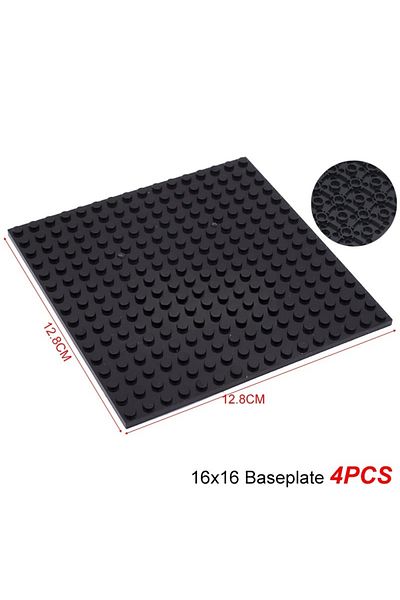Choice 16x16 Black Building Blocks Double-sided Base Plate 16x16 91405 Assemble Parts Moc Bricks Baseplate