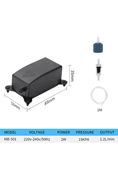 choice2 مضخة هواء صغيرة MB-501 x P1 بقابس أوروبي، مضخة هواء مفرد الفتحة لحوض ...