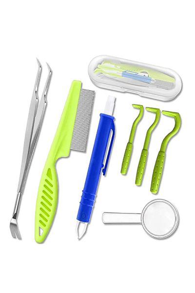 Choice 7pcs B Random Colour Pet Tick Removal Kit Easy To Use Flea Get Rid Of Hook Tweezers Pliers Mite Extr