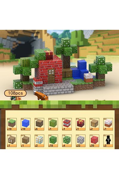 Choice 108pcs Set Megnetic Building Blocks Toys Diy Mine Magnetism Cube World Architecture Set Sensory Todd