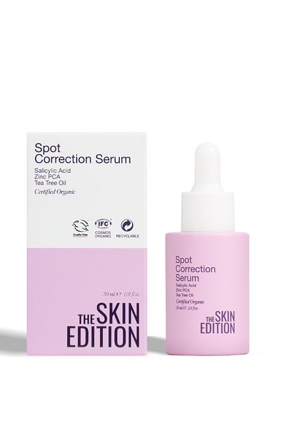 The Skin Edition Organic Certified Anti-Acne Spot Serum 30 ml |   Salicylic Acid, Tea Tree Oil