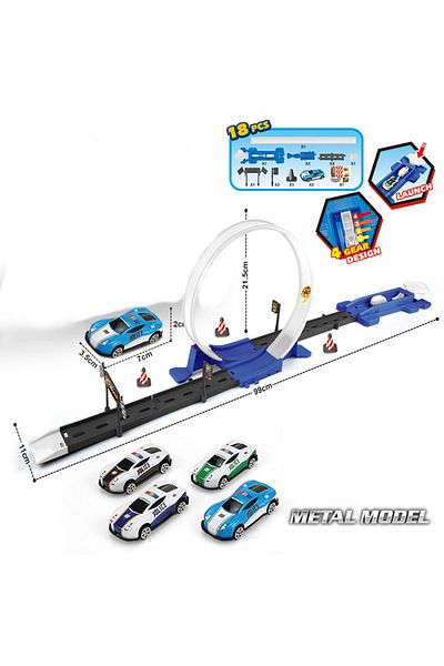 Choice 18pcs B Railway Racing Track Play Set Mini Speed Racing Car Kits Educational Diy Race Careducational