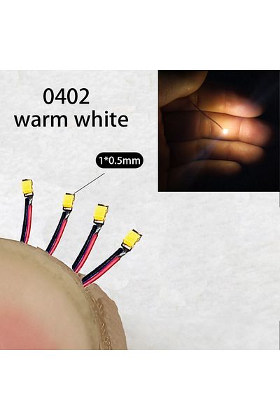 Choice 0402warm White 40pcs/lot 0402 0603 0805 1206 Led Smd Wire For Model Train Ho N Oo Scale Red Black Li
