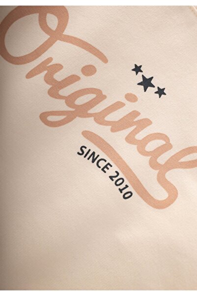 Cigit Originální sada mikiny Cargo Pants s potiskem 2-10 let Ecru