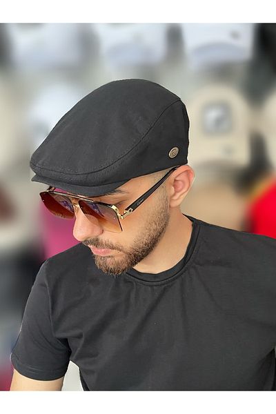 ZERAMİNE London Cap Hat Elastic Summer Black Cap