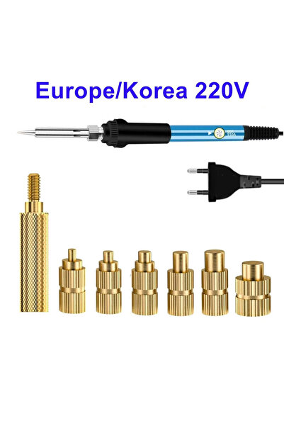 Choice 8Pc EU KR 220V TIPS Heat Set Insert Soldering Iron Tip Head M2 M2.5 M3...