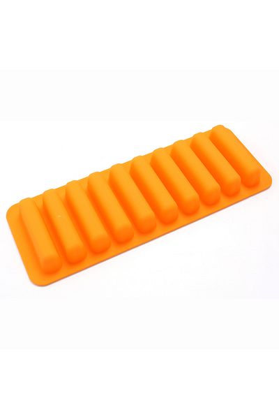 Choice Orange Creative Silicone Ice Cube Tray Mold Finger 10 Grid Chocolate Mold Tray For Water Bottle Ice