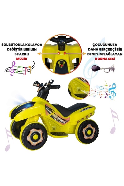 Pratikko Led Işıklı Müzikli Akülü Atv