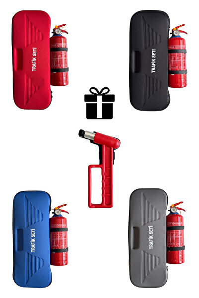 Bilgeden Çekiçli Kırmızı Eva Trafik Seti Ve 1 Kg Yangın Tüpü 4Yıl Etiketli Tü...