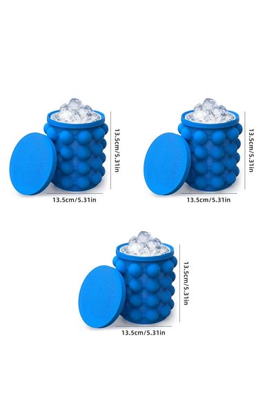 Choice 3pcs 2-in-1 Silicone Bucket Ice Cube Maker Easy Freezing And Serving Perfect For Bars Clubs Essentia