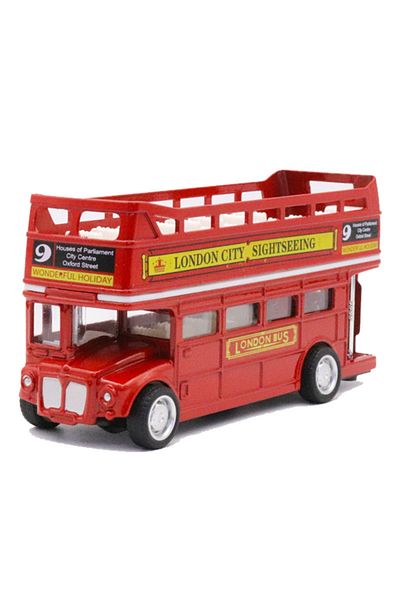 Choice Roadster-with Box 1:64 Vintage British Europe Double Decker Bus Diecast Alloy Car Model Metal Pull B