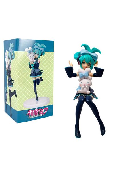 BANDAI 14cm With Box Cinnamoroll Piapro Characters Hatsune Miku Girls Toy Anime Adult Figure Toy Anime Game