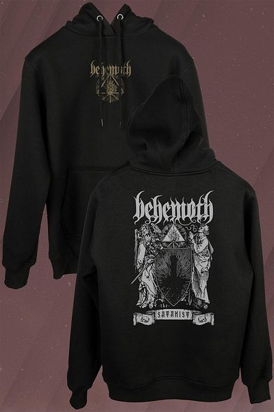 Kendim Seçtim Унисекс суитчър с качулка Behemoth The Satanist Ben Sahar с принт на Metallica отпред и отзад