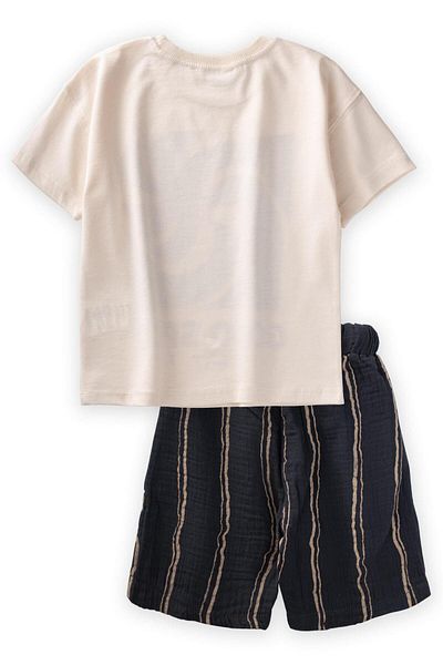Cigit Good Spot Printed Capri Set 2-7 Years Ecru