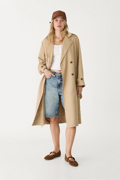 Stradivarius Long flowing trench coat