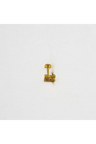 Piercing by Sever Music Note Steel Piercing… Gold/Gold Color and Transparent Stone (Targus Helix Conch Flat)