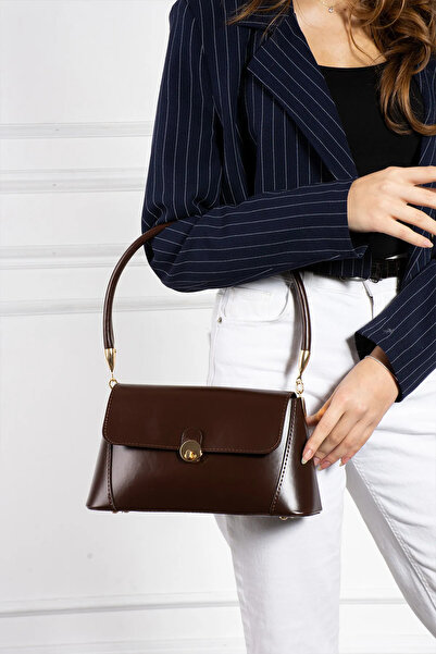 MISS IPEKYOL Жіноча сумка ретро-моделі «Баррет» темно-коричневого кольору, ст...