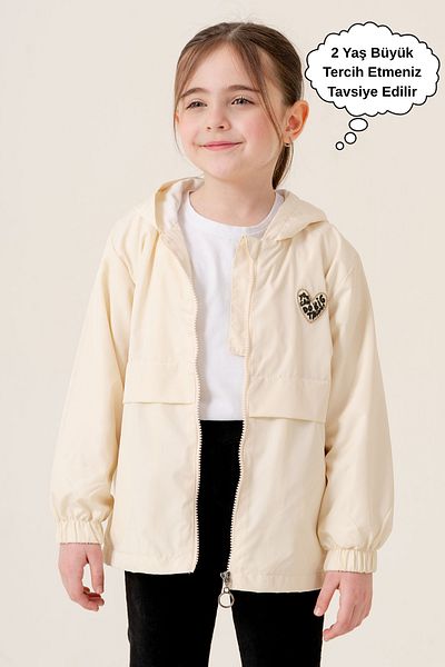 ASYAKİDS CLUB Girl's Hooded Pocket Lined Seasonal Raincoat
