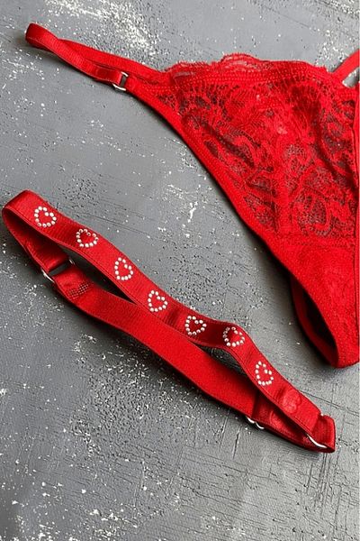 gc gece incisi Stone Detailed Heart String Set